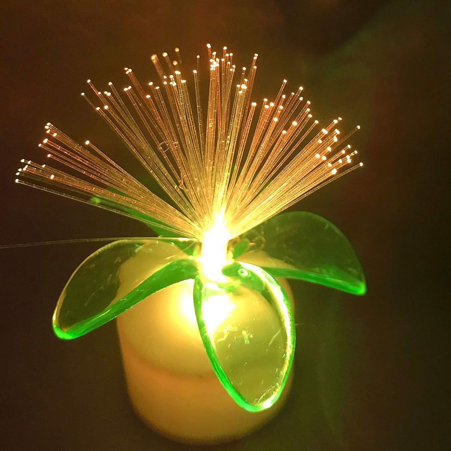 Fiber Optic Light, Mini Color Change LED Table Centerpieces, Light Up Candle, Diwali - Pack of 12 Fiber Optic Light, Mini Color Change LED Table Centerpieces, Light Up Candle, Diwali - Pack of 12
